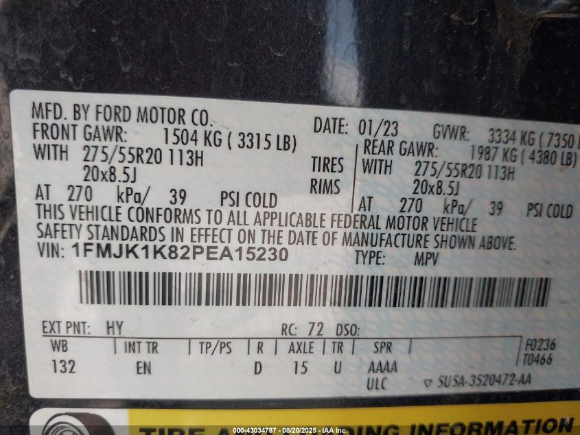 2023 Ford Expedition - 1FMJK1K82PEA15230