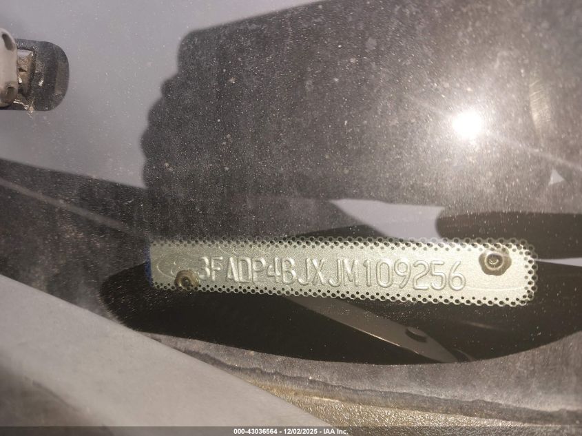 2018 Ford Fiesta Se VIN: 3FADP4BJXJM109256 Lot: 43036564