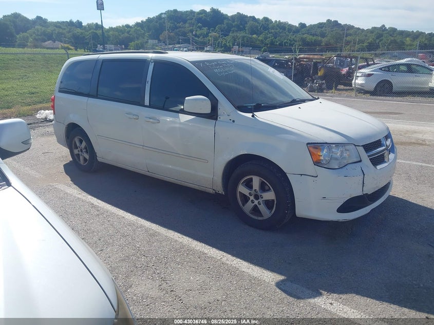 2012 Dodge Grand Caravan Sxt white van flexible 2C4RDGCG0CR190535 photo #1