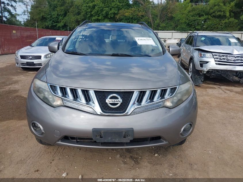 2010 Nissan Murano Sl VIN: JN8AZ1MW9AW118467 Lot: 43036767