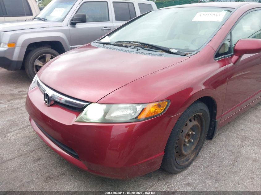 2008 Honda Civic Lx VIN: 2HGFA16528H509158 Lot: 43036811