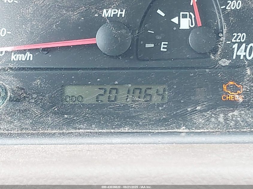 2002 Toyota Camry Le V6 VIN: 4T1BF30K72U022479 Lot: 43036820