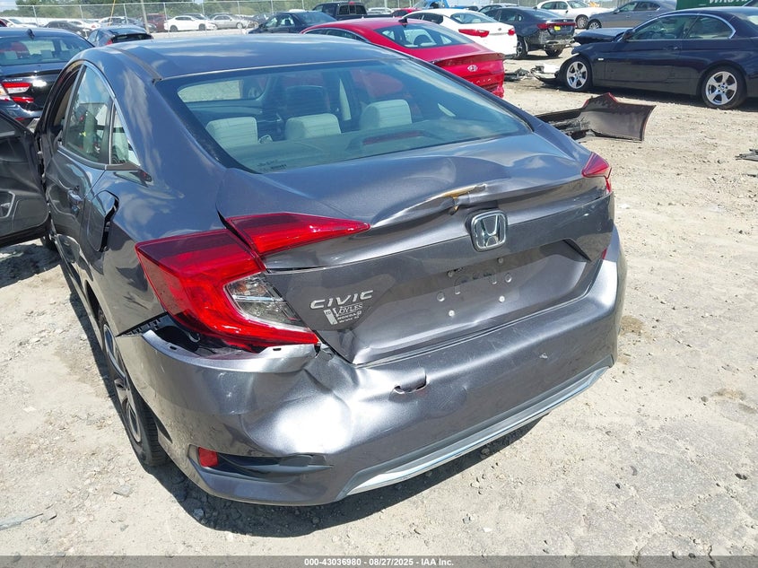 2019 Honda Civic 2.0 Lx Grey Lot 111043036980 Vin 19XFC2F67KE003111