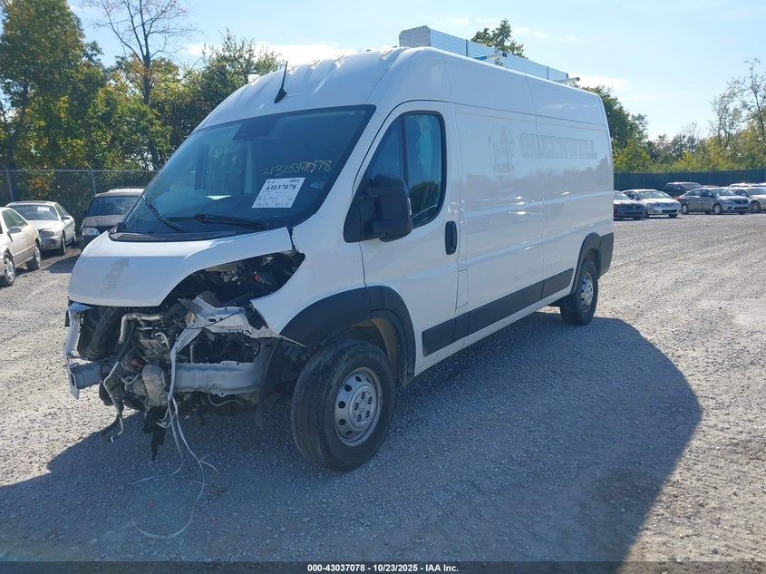 Vin: 3c6lrvdg5pe603509, lot: 43531222, ram promaster 2500 high roof 159 wb 20232
