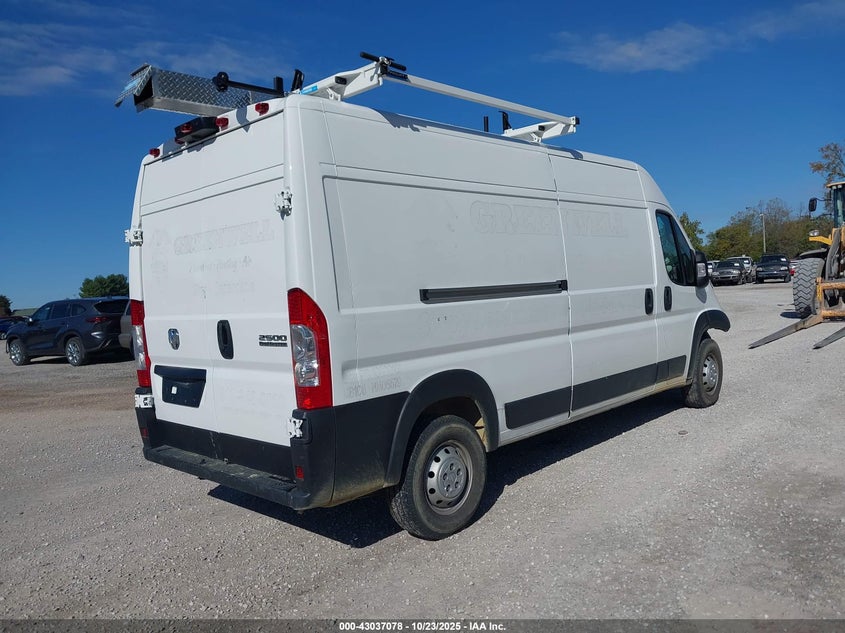 Vin: 3c6lrvdg5pe603509, lot: 43531222, ram promaster 2500 high roof 159 wb 20234