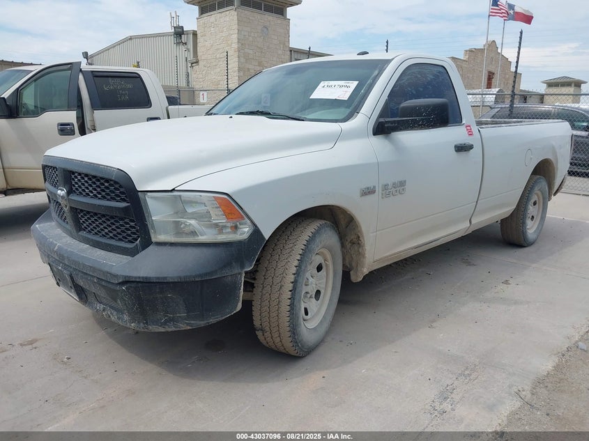 2018 Ram 1500 5.7 Tradesman 4x2 8' Box White Lot 111043037096 Vin 3C6JR6DT5JG143368