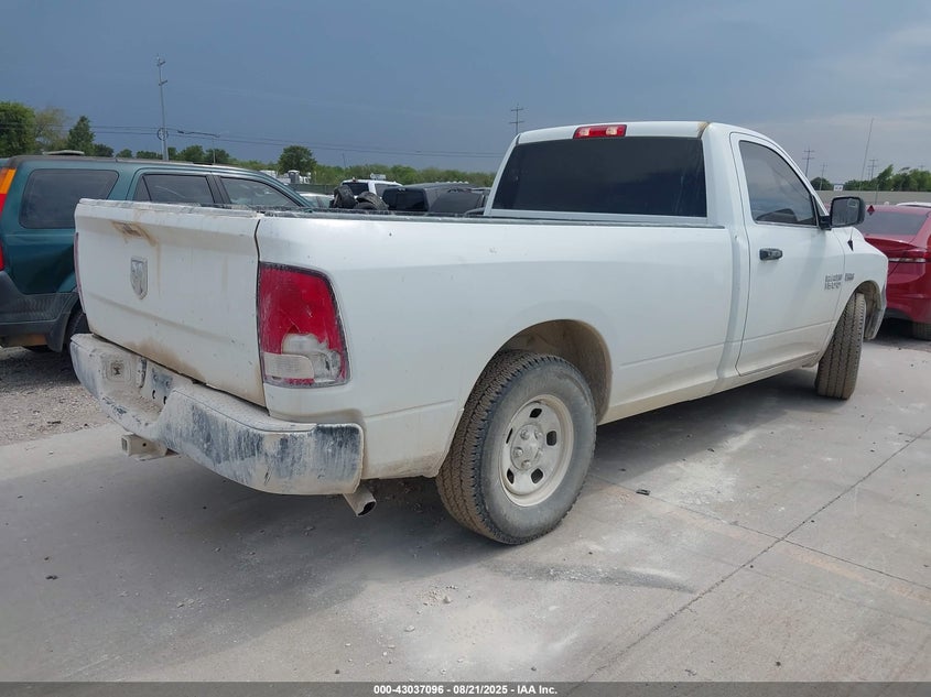 2018 Ram 1500 5.7 Tradesman 4x2 8' Box White Lot 111043037096 Vin 3C6JR6DT5JG143368