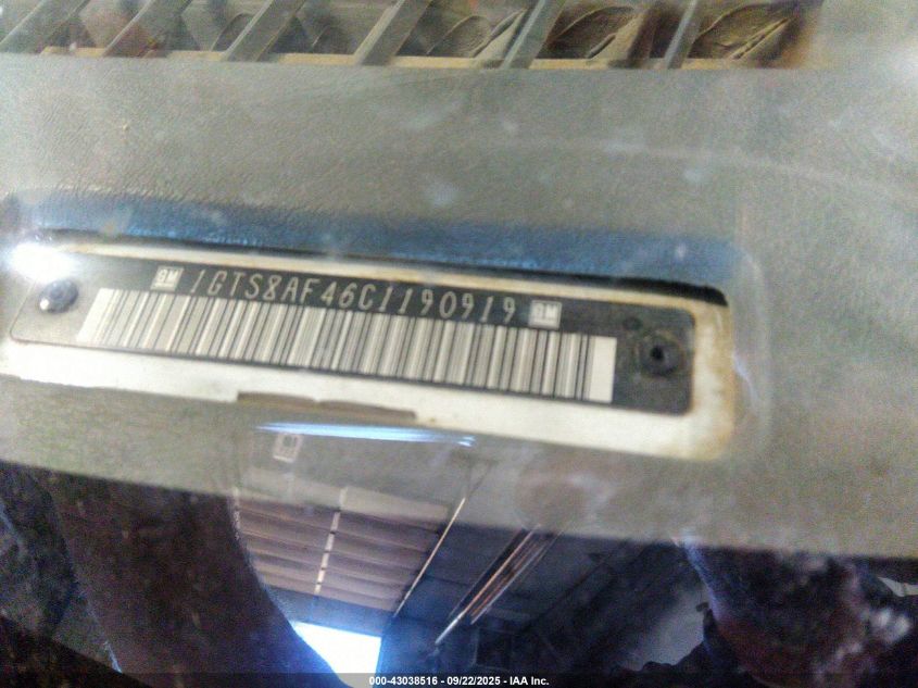 2012 GMC Savana 1500 Work Van VIN: 1GTS8AF46C1190919 Lot: 43038516