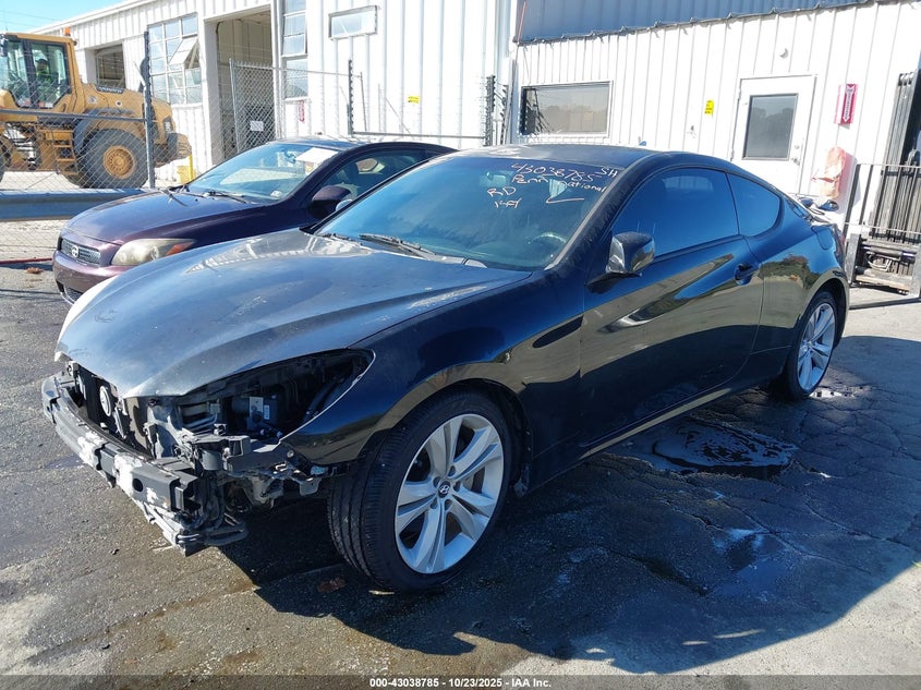 2011 Hyundai Genesis 2.0T black coupe gasoline KMHHT6KD6BU043293 photo #3