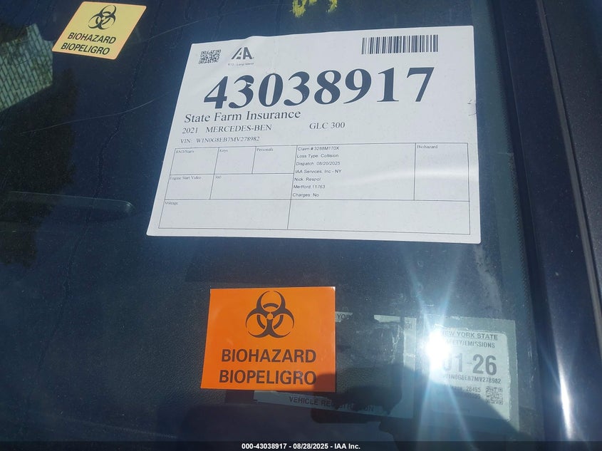 2021 MERCEDES-BENZ GLC 300 4MATIC SUV - W1N0G8EB7MV278982