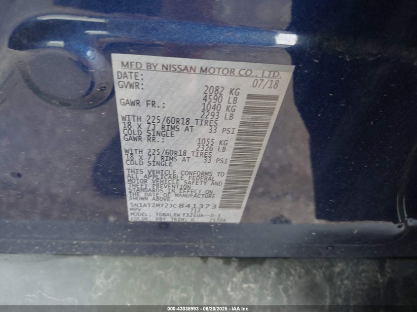 2018 NISSAN ROGUE SL - 5N1AT2MT2JC841373