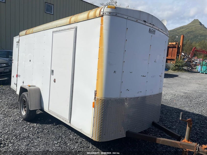 2007 Alcan 12' Enclosed Trailer white null null 1A9BV12197A698140 photo #1