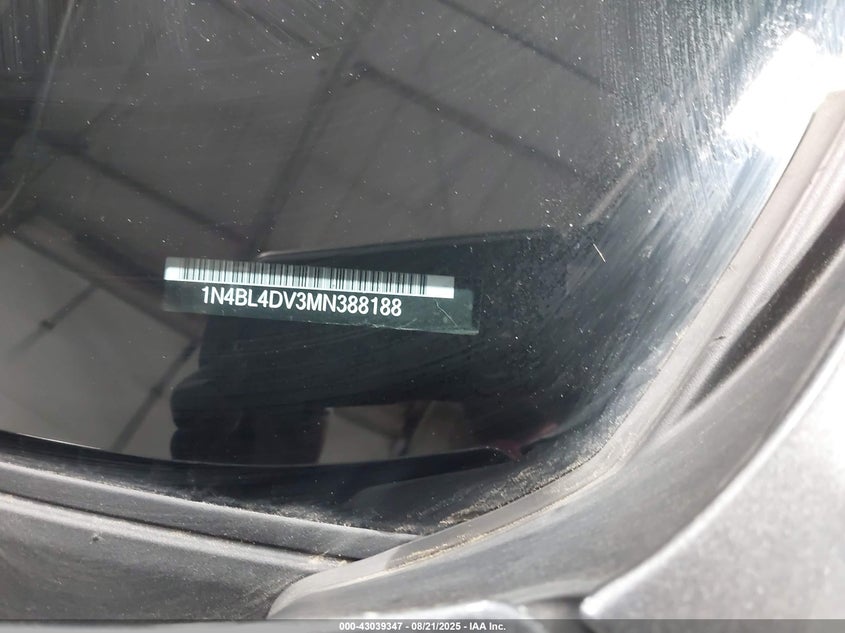 2021 NISSAN ALTIMA SV FWD - 1N4BL4DV3MN388188