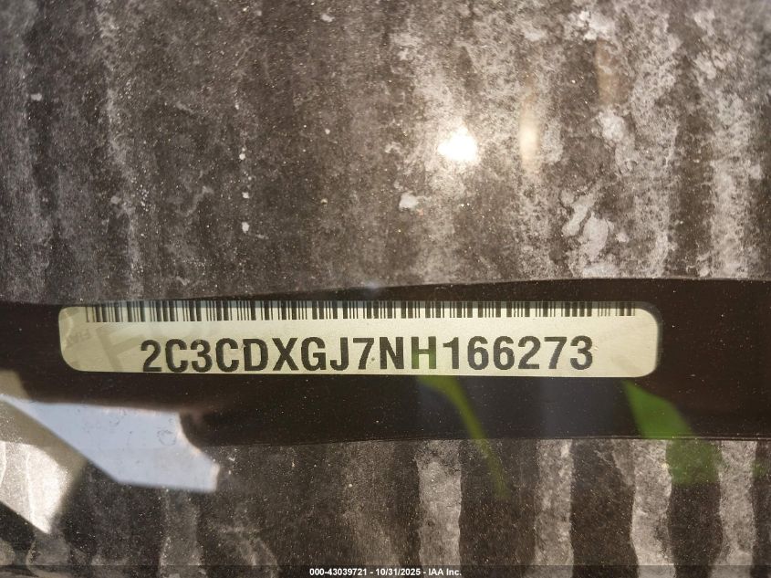2022 Dodge Charger Scat Pack VIN: 2C3CDXGJ7NH166273 Lot: 43039721