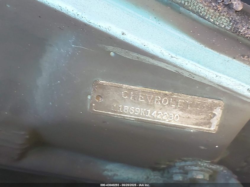 1961 Chevrolet Impala VIN: 0000011869K142230 Lot: 43040293