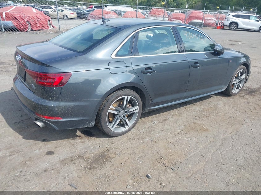 Vin: wauenaf48ja021095, lot: 43536106, audi a4 2.0t premium/2.0t tech premium 20184