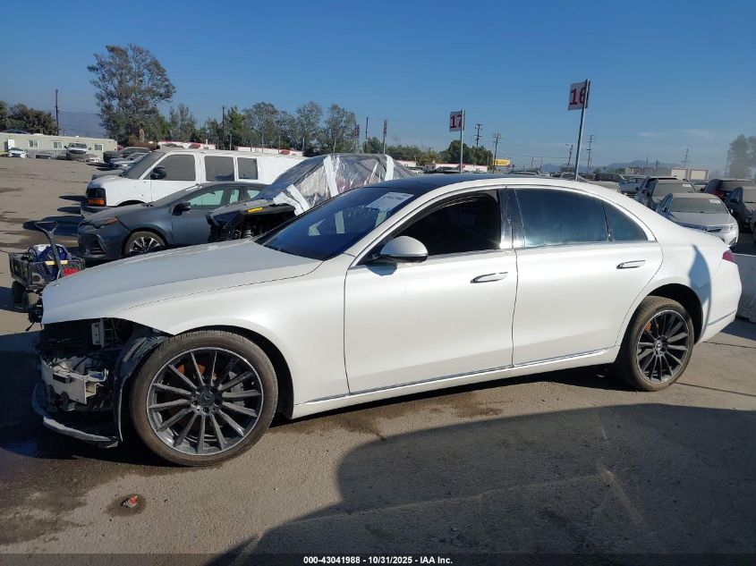 2022 Mercedes-Benz S 580 4Matic VIN: W1K6G7GB2NA158482 Lot: 43041988