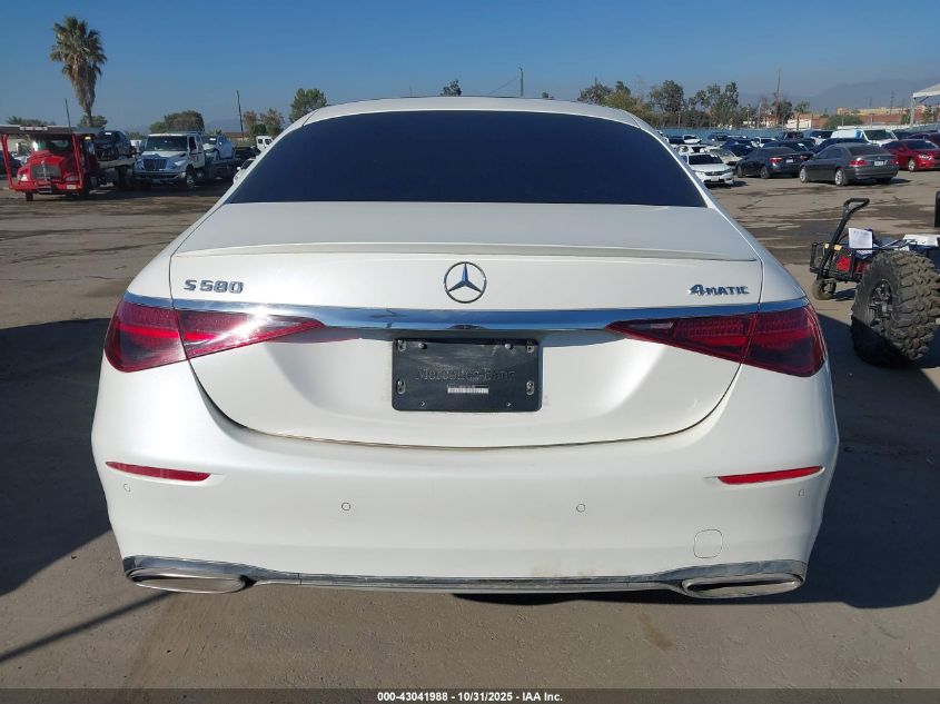 2022 Mercedes-Benz S 580 4Matic VIN: W1K6G7GB2NA158482 Lot: 43041988