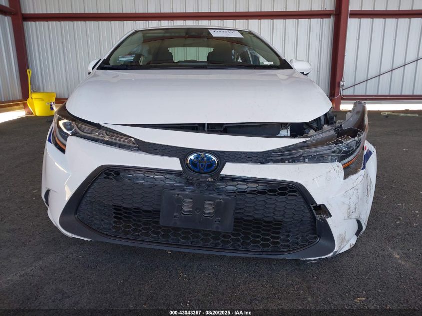 2022 Toyota Corolla Hybrid Le VIN: JTDEAMDE8N3003444 Lot: 43043367