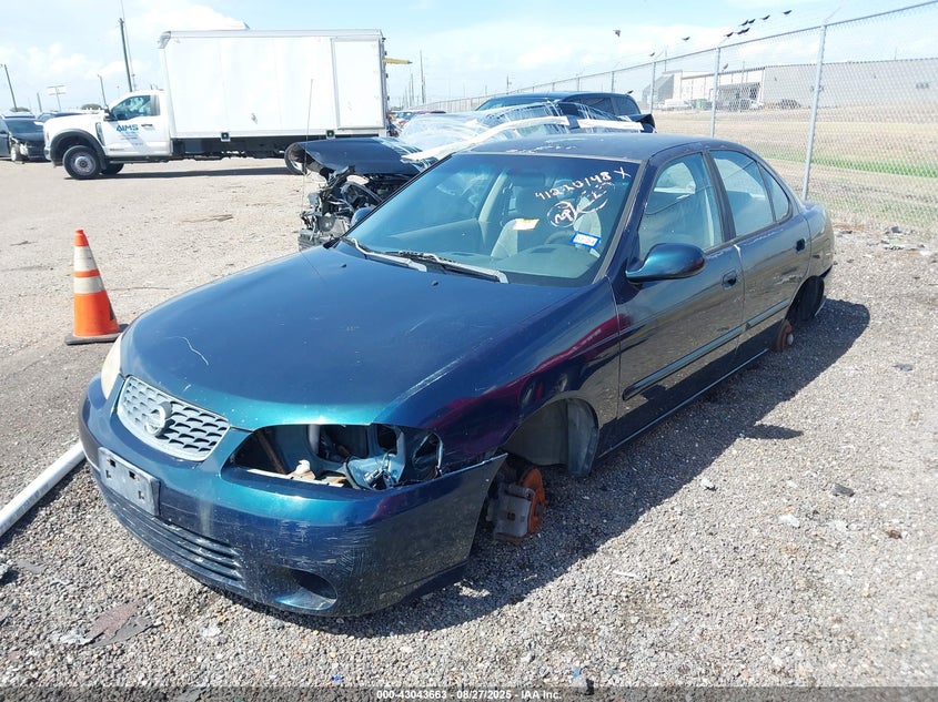 2003 Nissan Sentra Gxe green sedan gasoline 3N1CB51D43L815897 photo #3