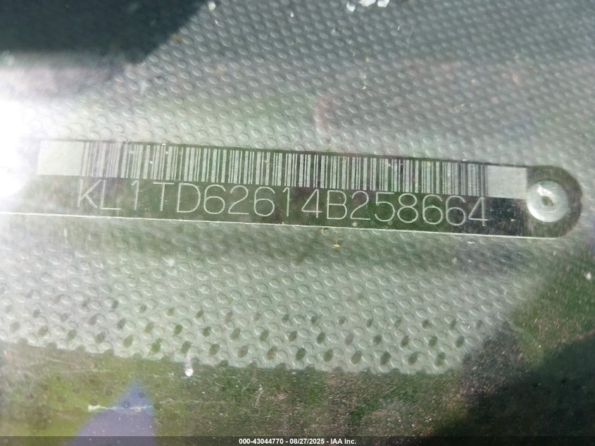 2004 Chevrolet Aveo VIN: KL1TD62614B268664 Lot: 43044770