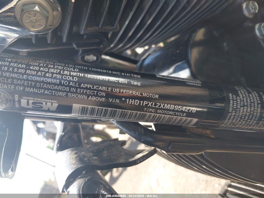 2021 Harley-Davidson Flhxse VIN: 1HD1PXL2XMB954270 Lot: 43044895