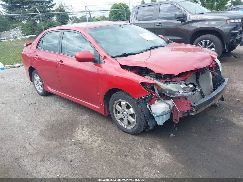 2009 Toyota Corolla S red sedan gasoline 2T1BU40E59C167103 photo #1