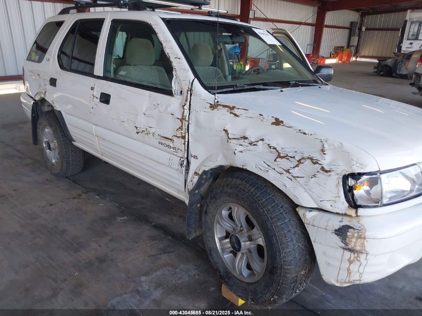 2001 Isuzu Rodeo Ls 3.2L V6/Lse 3.2L V6/S 3.2L V6 VIN: 4S2CK58W814302096 Lot: 43045685
