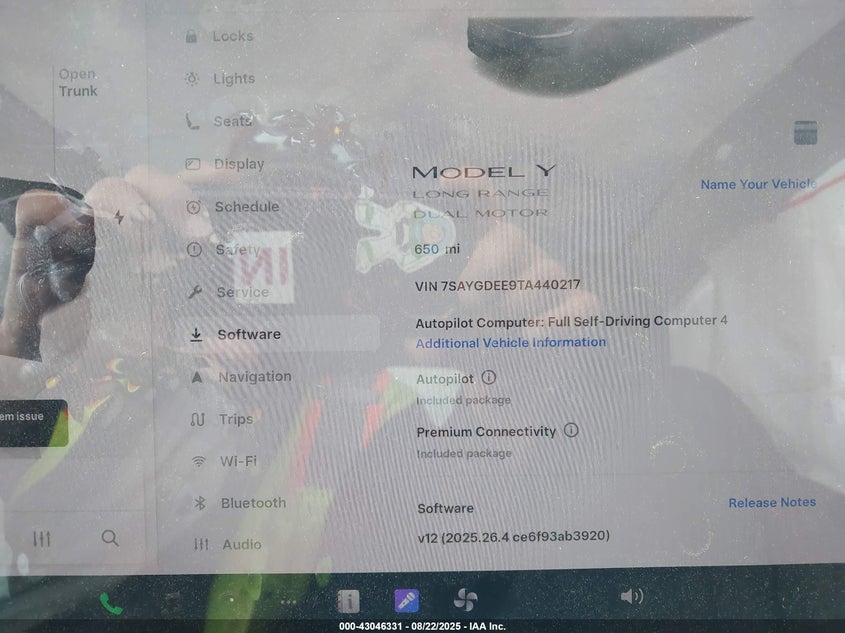 2026 Tesla Model Y Long Range Dual Motor All-Wheel Drive/Long Range Launch Series VIN: 7SAYGDEE9TA440217 Lot: 43046331