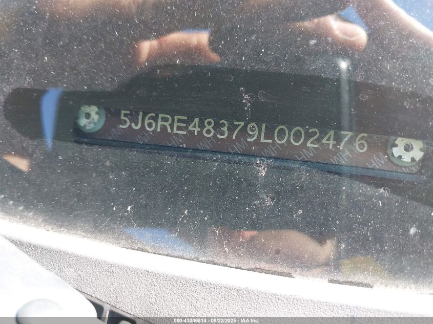 2009 Honda Cr-V Lx VIN: 5J6RE48379L002476 Lot: 43046814