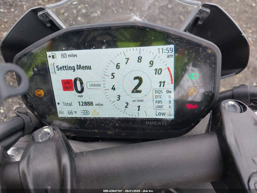 2024 Ducati Monster VIN: ZDMMAMDT9RB008534 Lot: 43047187