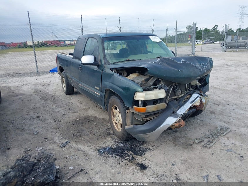 2001 Chevrolet Silverado 1500 Ls green truck gasoline 2GCEC19T311213773 photo #1