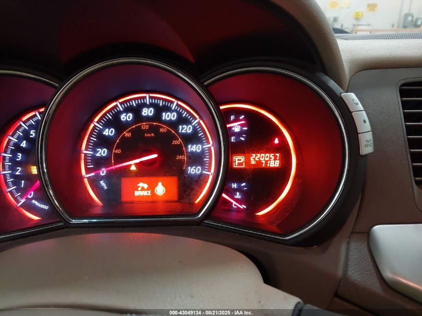 2010 Nissan Murano Le VIN: JN8AZ1MW0AW132192 Lot: 43049134