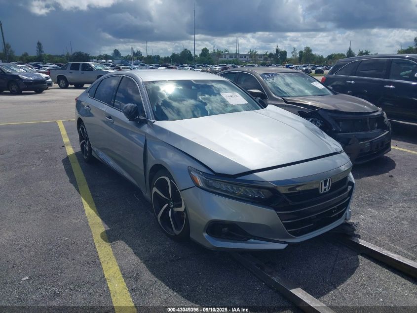 2021 Honda Accord Sport Special Edition VIN: 1HGCV1F40MA043950 Lot: 43049396