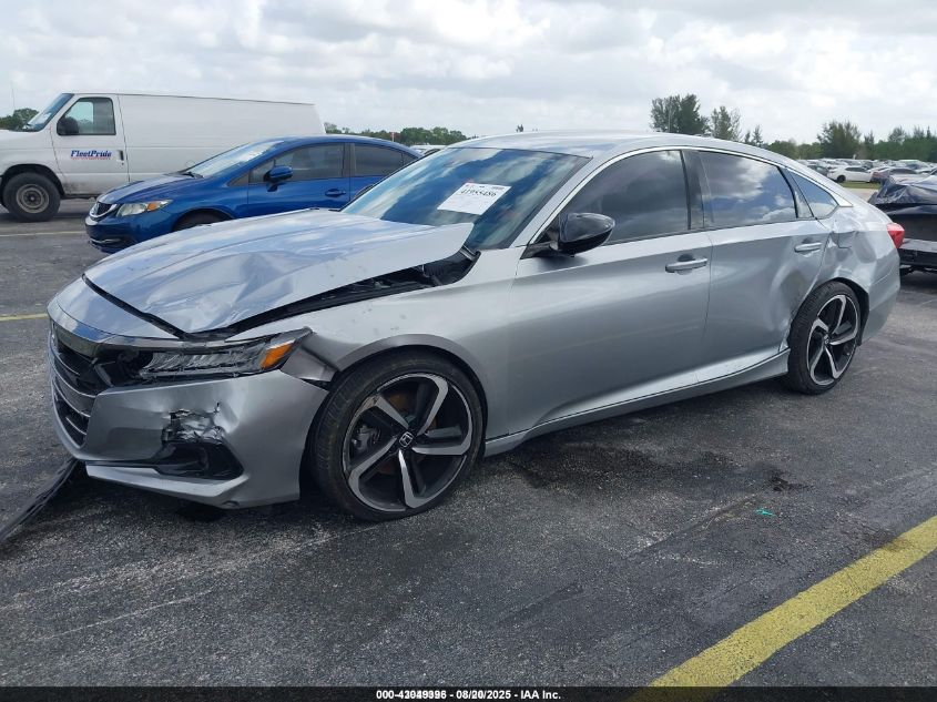 2021 Honda Accord Sport Special Edition VIN: 1HGCV1F40MA043950 Lot: 43049396