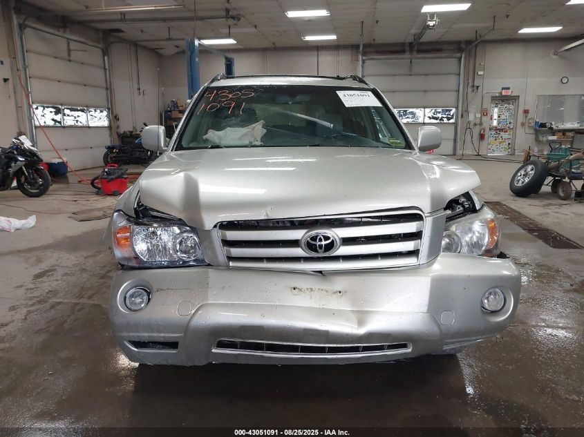 2007 Toyota Highlander V6 VIN: JTEGP21A770138802 Lot: 43051091