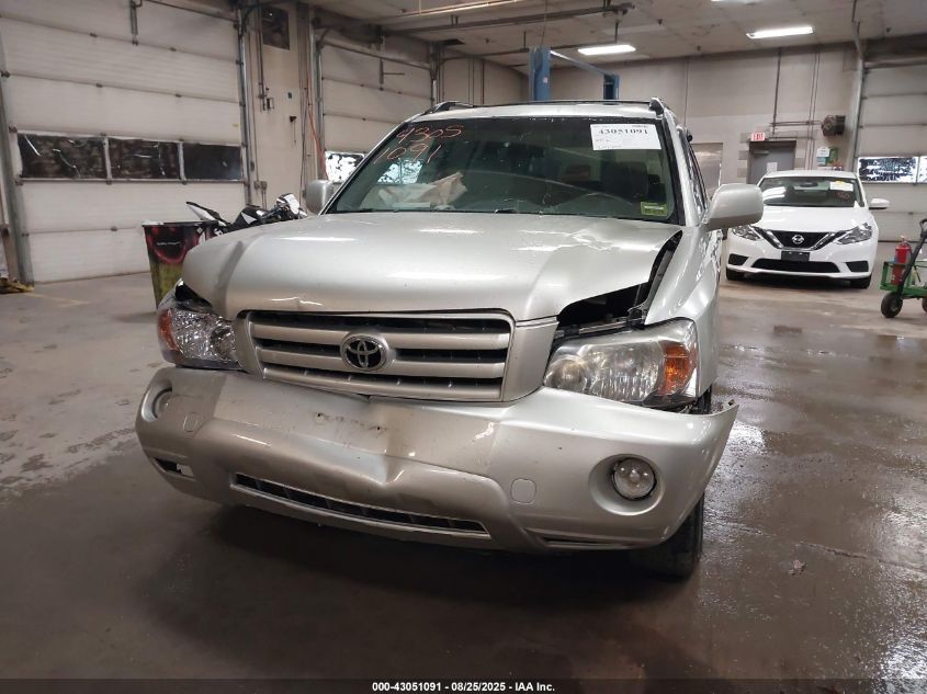 2007 Toyota Highlander V6 VIN: JTEGP21A770138802 Lot: 43051091