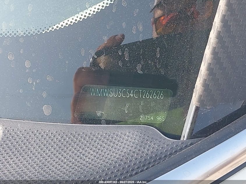 2012 Mini Cooper VIN: WMWSU3C54CT262626 Lot: 43051363