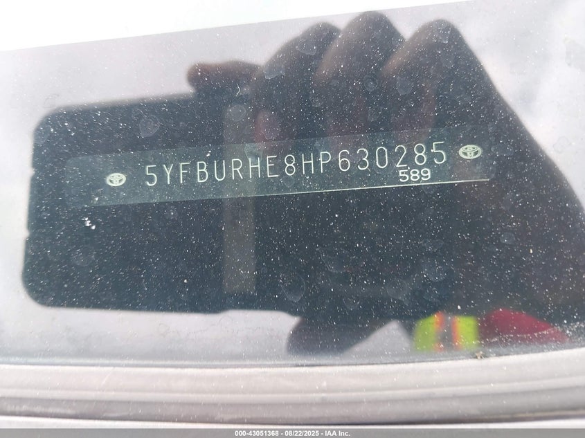 2017 TOYOTA COROLLA SE - 5YFBURHE8HP630285