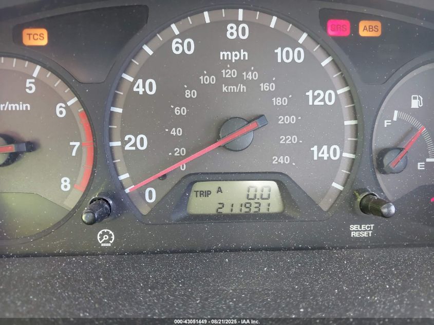 2002 Honda Accord 3.0 Ex VIN: 1HGCG22552A029036 Lot: 43051449