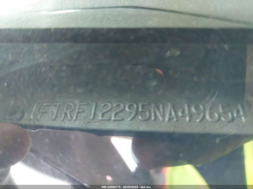 2005 Ford F-150 Stx/Xl/Xlt VIN: 1FTRF12295NA49654 Lot: 43052175