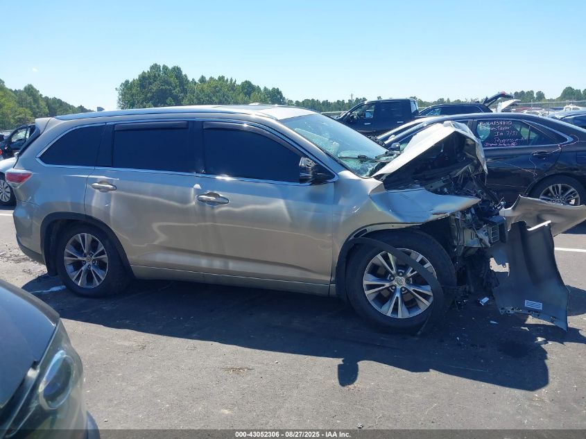 2015 Toyota Highlander Xle V6 VIN: 5TDJKRFH7FS160088 Lot: 43052306