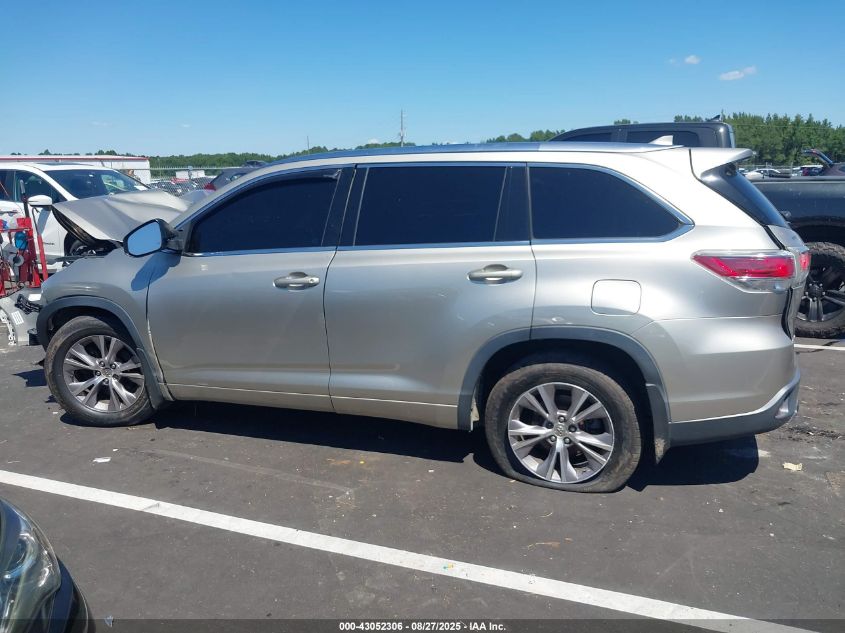 2015 Toyota Highlander Xle V6 VIN: 5TDJKRFH7FS160088 Lot: 43052306