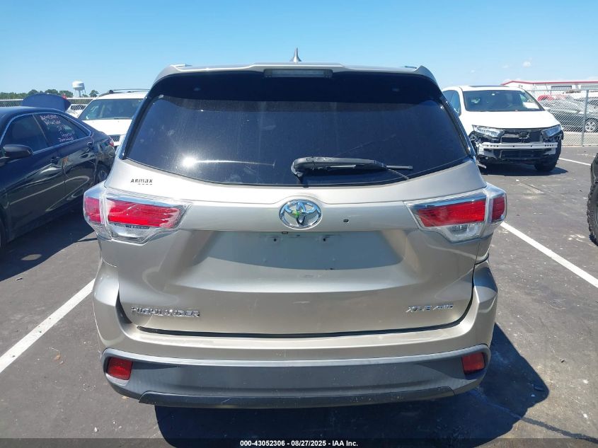 2015 Toyota Highlander Xle V6 VIN: 5TDJKRFH7FS160088 Lot: 43052306