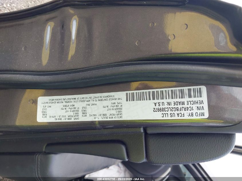 2020 Jeep Grand Cherokee Limited 4X4 VIN: 1C4RJFBG2LC389972 Lot: 43052795