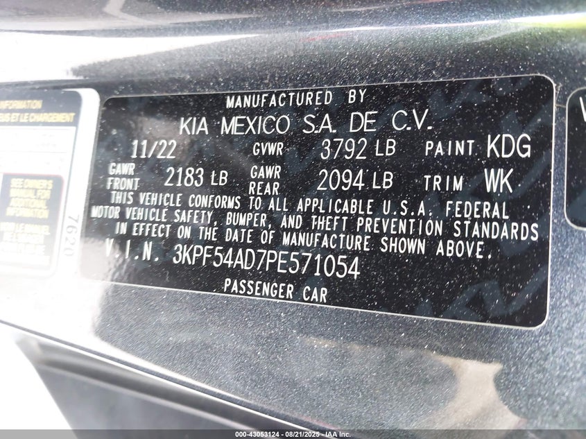 2023 KIA FORTE GT-LINE - 3KPF54AD7PE571054