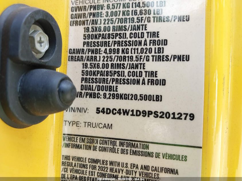 2023 Isuzu Npr Hd VIN: 54DC4W1D9PS201279 Lot: 43053380