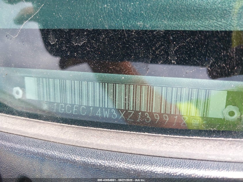 1999 Chevrolet Silverado 1500 Ls VIN: 1GCEC14W3XZ139918 Lot: 43054951