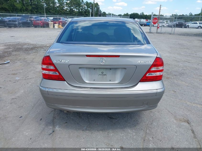 2007 Mercedes-Benz C 280 Luxury 4Matic VIN: WDBRF92H47F891395 Lot: 43055506
