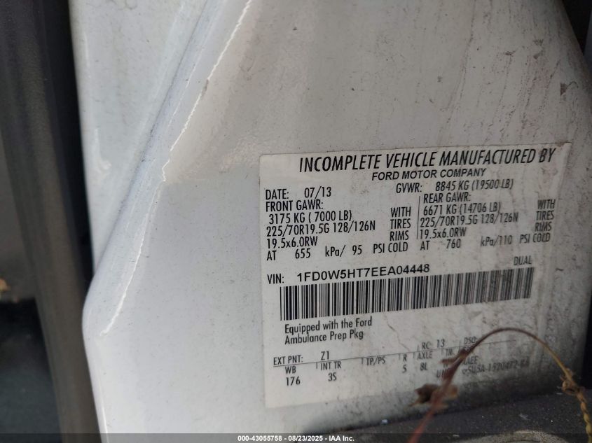 2014 Ford F-550 Chassis Xlt VIN: 1FD0W5HT7EEA04448 Lot: 43055758